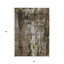Tapis d'extérieur lavable abstrait brun et noir 8 pi x 10 pi