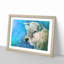 Cow in the Meadow with Blue Light - Picture Frame Painting Print-56633838-56633840