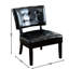 Fauteuil d'appoint surdimensionné en cuir de polyuréthane brun avec rembourrage pour le salon-423429048