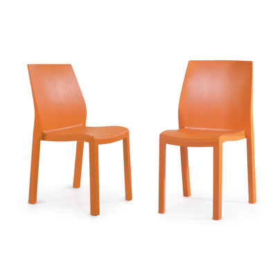 Pottersmoor Plastic Outdoor Stacking Dining Side Chair