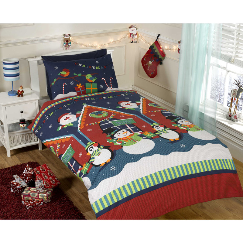 Christmas Grotto Duvet Cover Set, Single Duvet Cover + 1 Standard Pillowcase