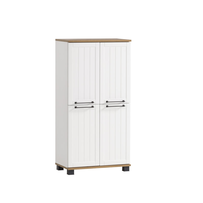 Alapaha Highboard in Country House, Matt white/Oak