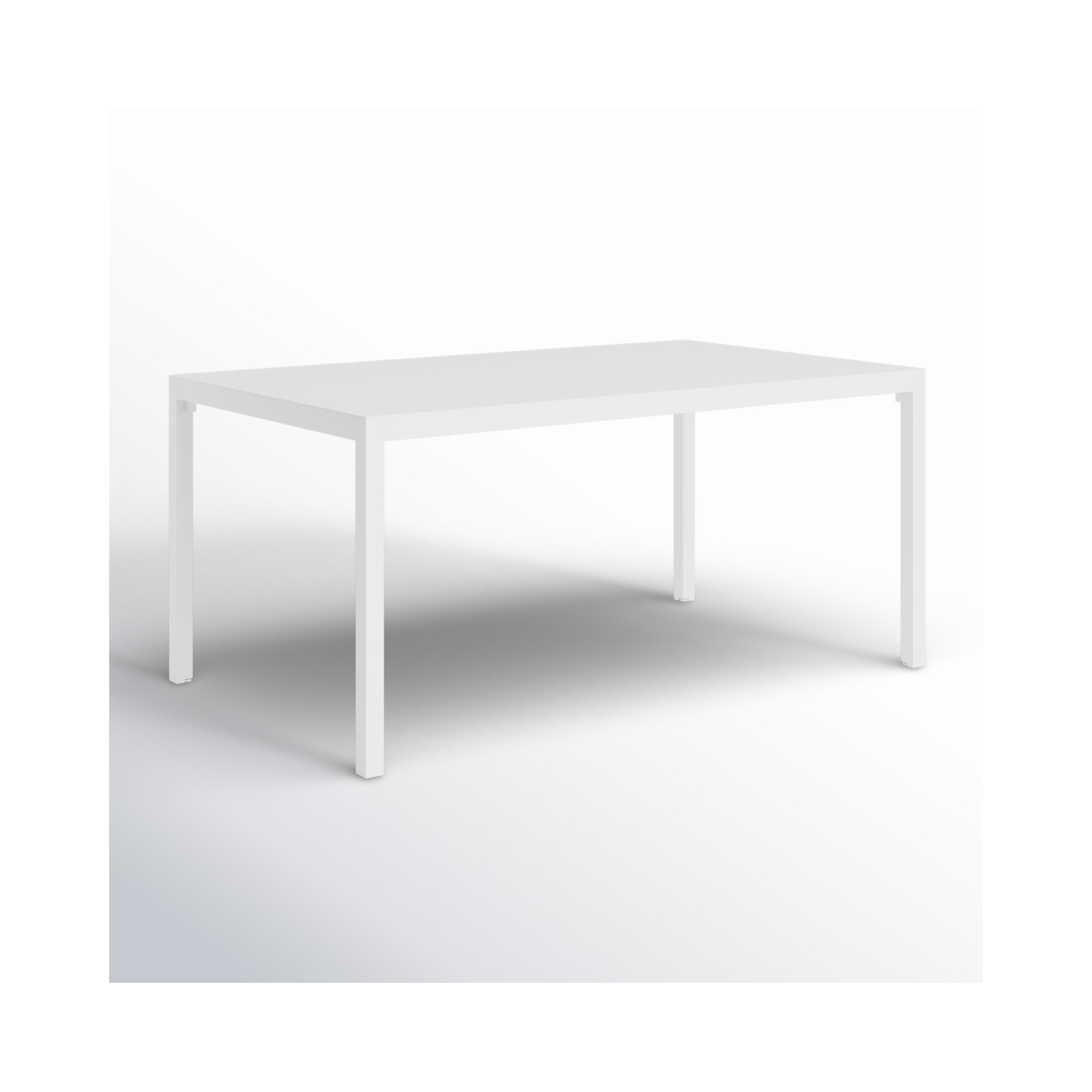 Armando Aluminum Outdoor Dining Table, White