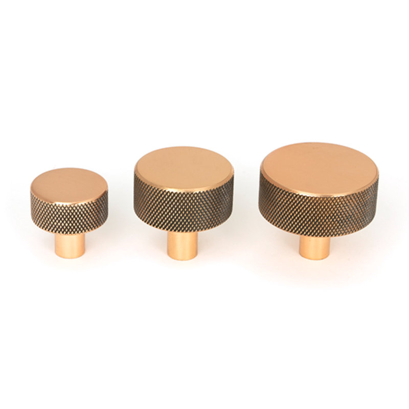 Round Knob, Polished Bronze, 3 cm