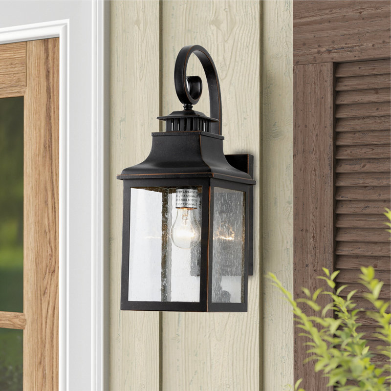 Lampe murale d'extérieur 1 lumière Morgan, Bronze huilé