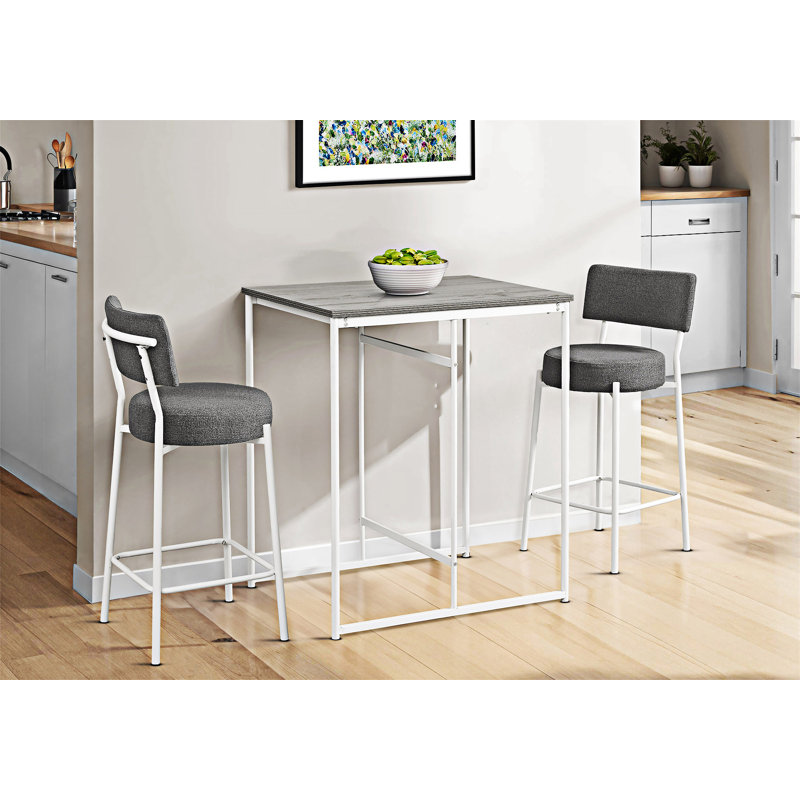 Ensemble de 2 chaises de comptoir, Blanc
