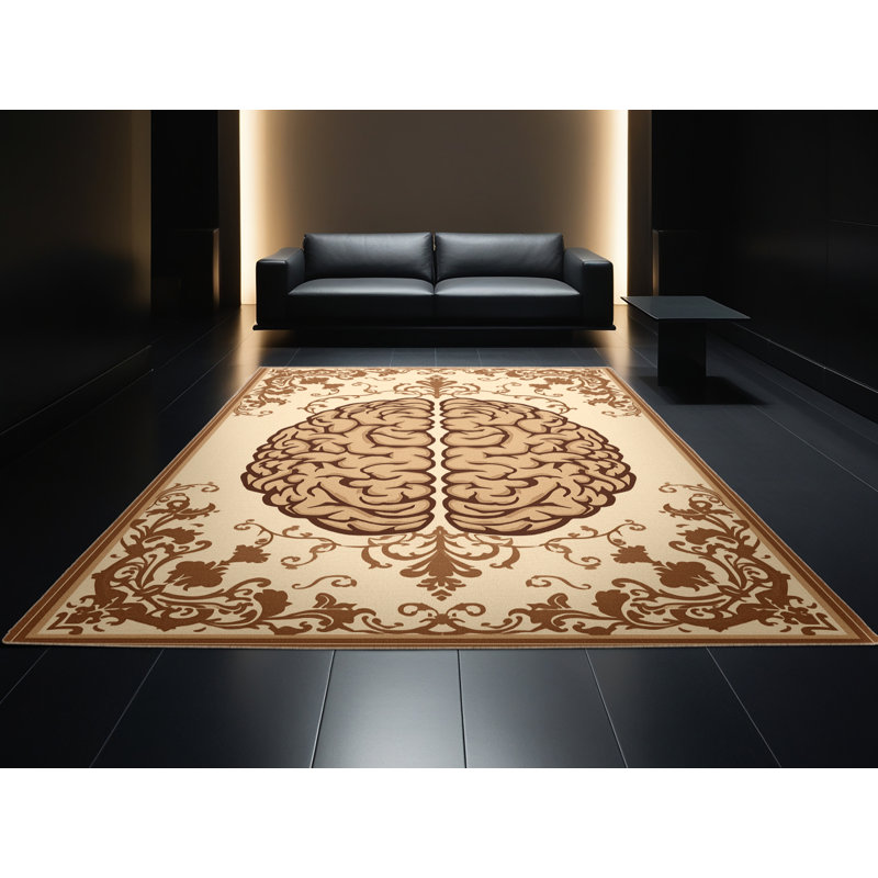 Tapis damassé classique lavable à la machine en damas, 2x5