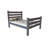 Gray Solid Wood Queen Bed Frame