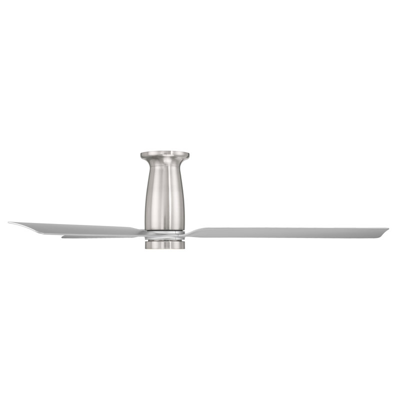 Smooth 3-Blade Flush Mount Smart Ceiling Fan With 2700K-3000K-4000K-5000K Selectable LED Light Kit and Remote Control Included, Works With Alexa and iOS or Android App