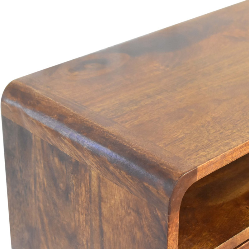 Console en bois massif 23,62 po Deitke, Brun