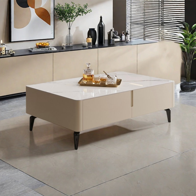 Table basse rectangulaire simple, H 15,7 po x L 51,2 po x l 27,6 po