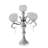 21.67'' H 5-Heads Crystal Tabletop Candelabra-1904423250