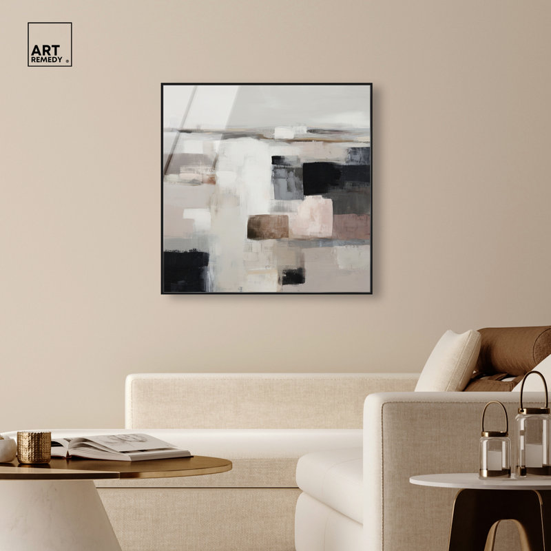 «Charcoal Whisper II», impression sur toile encadrée par Art Remedy, cadre noir, 40 x 40, 41"H x 41"W, Black Frame