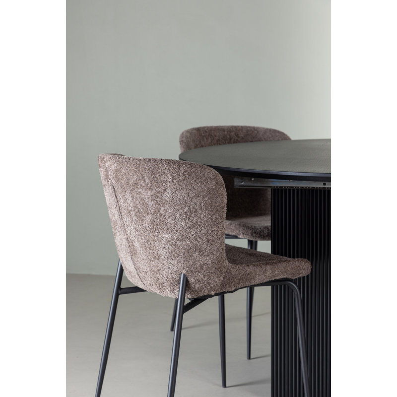 Libby 4 - Person Dining Set, Dark Grey, Dark Grey