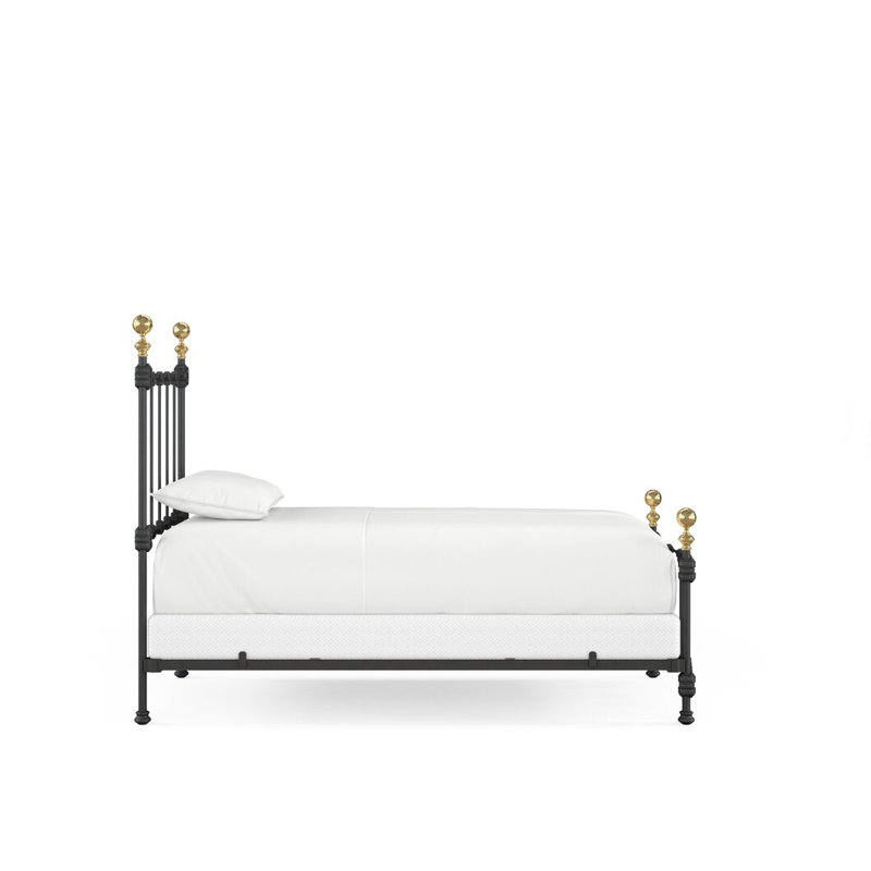 151 Palatial Bed | Complete Arched Foot, Twin, Gunmetal/Antique Gold