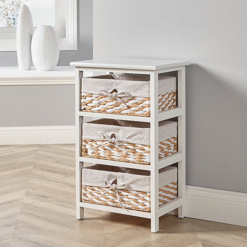 Cervantes Fully Assembled 3 Basket Drawer Chest