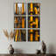 Ensemble de 6 reproductions d'art sur toile monochrome jaune et gris-1242342888-1242342889