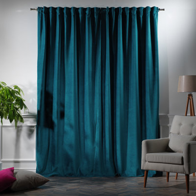Matte Velvet Room Darkening Curtain Panel Set