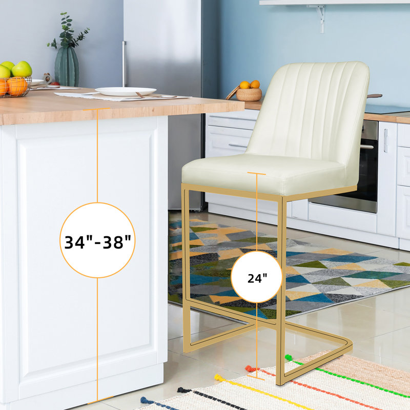 Tabouret de comptoir 24 po Posetell, Blanc