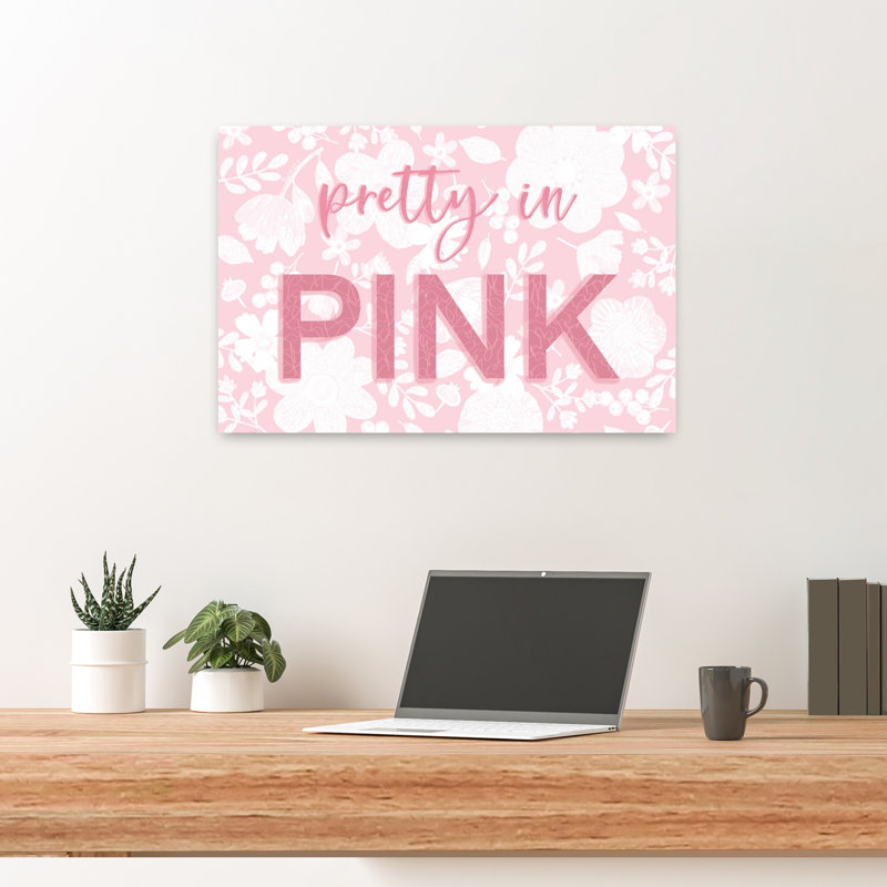 «Pretty In Pink», art contemporain abstrait, H 16 po x l 24 po