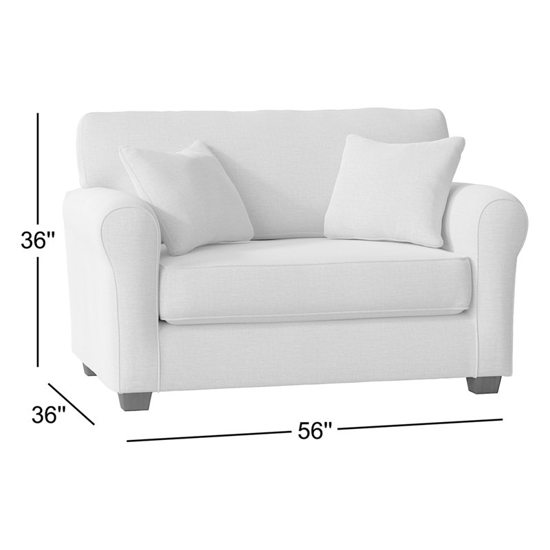 Shannon Upholstered 56'' Sleeper Sofa, Dark Walnut, Green