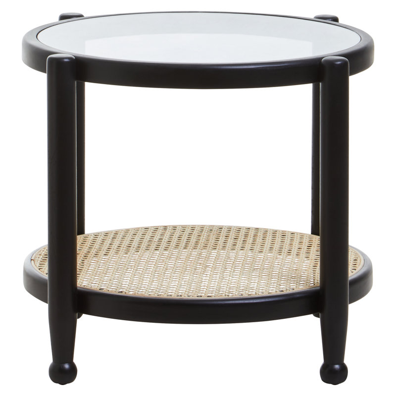 Amogh Glass Top End Table