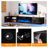 Floating Fireplace TV Stand for TVs up to 80/90", Wall Mounted Media Console with LED Lights-780477594-797972112