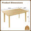 Table de salle à manger Rustic Farmhouse - Structure en bois massif, table de salle à manger rétro minimaliste-111275162