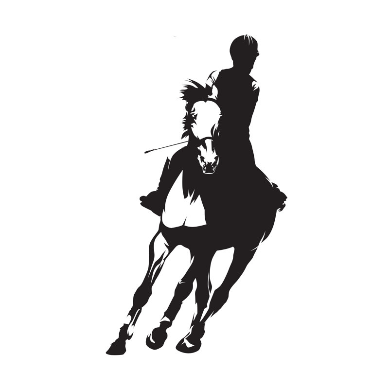 Horse Riding by Msan10 - Wrapped Canvas Print, 30cm H x 30cm W