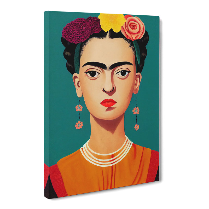 Frida Kahlo Design - Wrapped Canvas, 76cm H x 50cm W x 3cm D