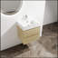 24" Wall-Mounted Bathroom Vanity With Resin Sink, 2-Soft Close Drawers