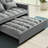 Ornella Modern 4 in1 Loveseat Sofa Bed with Armrests & Storage Pockets-112751335