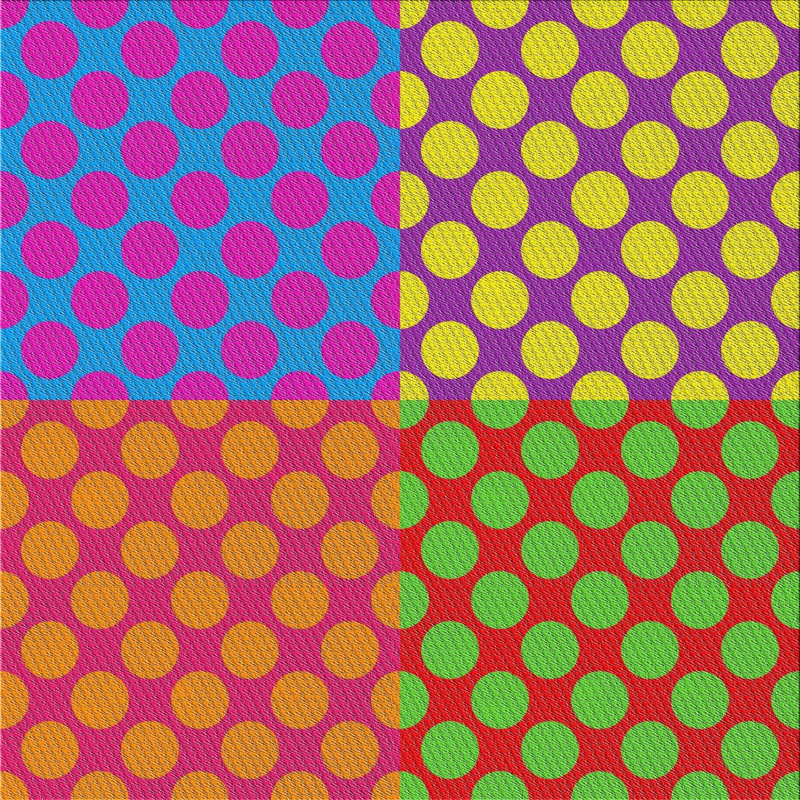 Rose à pois Tapis décoratif, Carré 8 pi