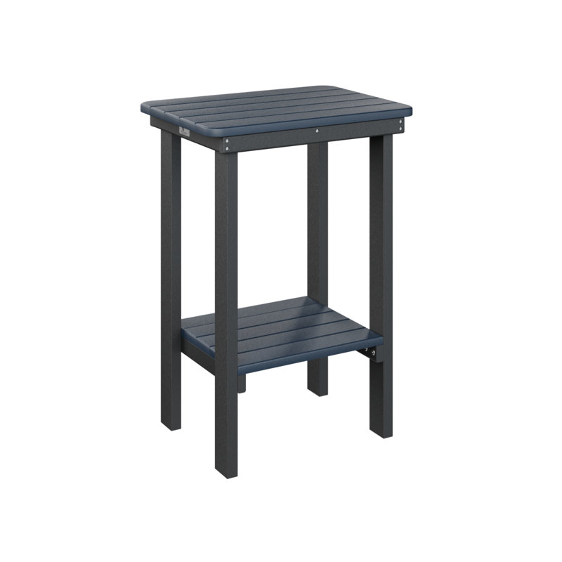 Berlin Gardens Rectangular End Counter Table, Navy Blue, Black