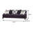 91.4" W Transitional Sofa, Purple-1638780495