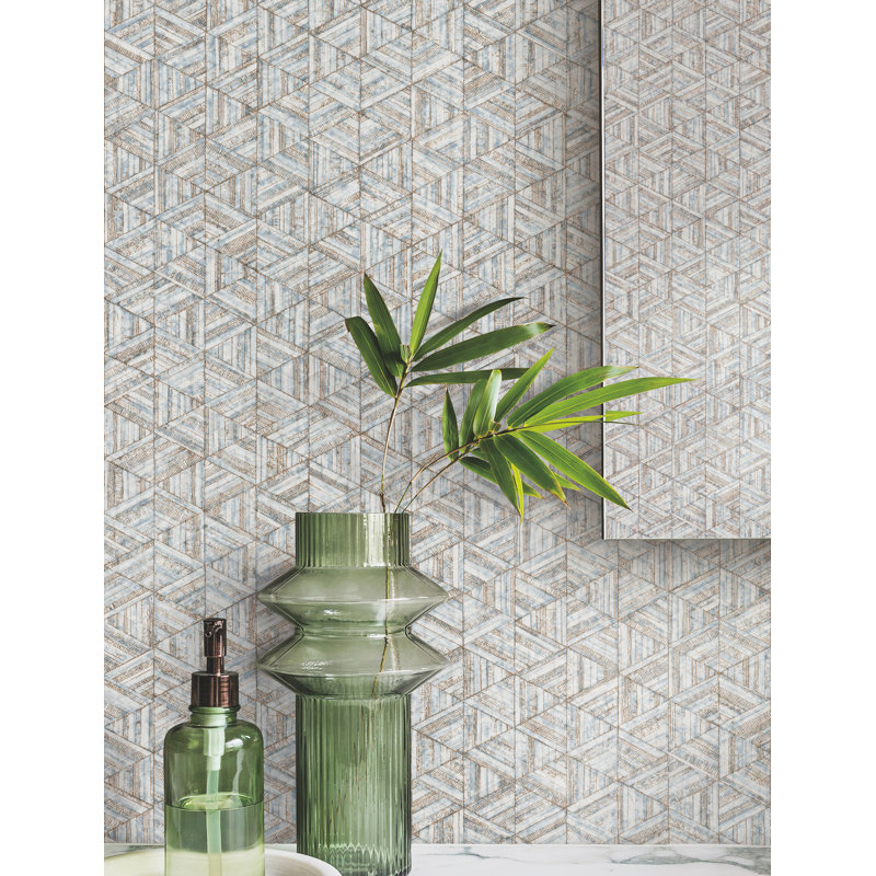 Rune Abstract Wallpaper Roll, Pewter
