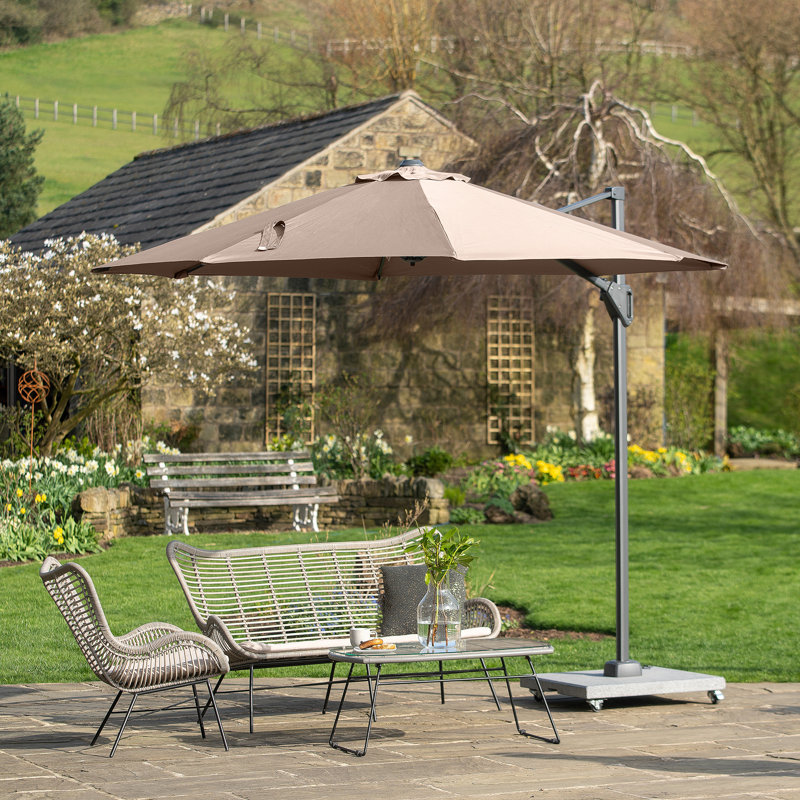 Aarne 300cm Cantilever Parasol, Taupe