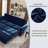 Gersham Chesterfield Sofa,93.7"Pull Out Sofa Bed, 3-in-1 Convertible Sleeper Sofa,Rolled Arm in, Velvet-1846280574