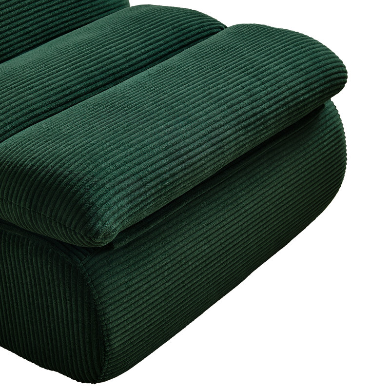Méridienne moderne en velours côtelé avec fauteuil inclinable ergonomique