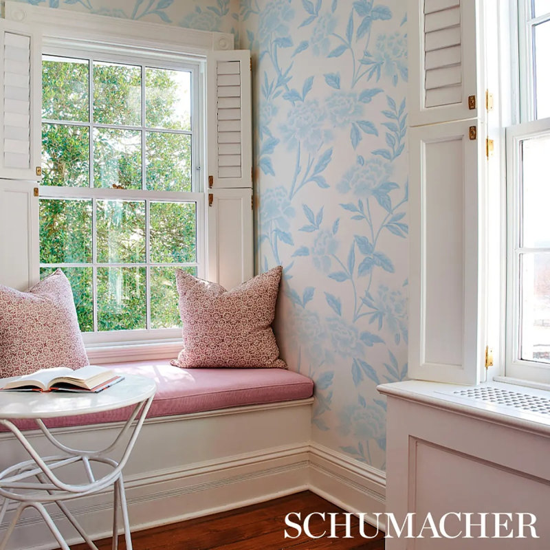 Whitney Floral Wallpaper, Blue