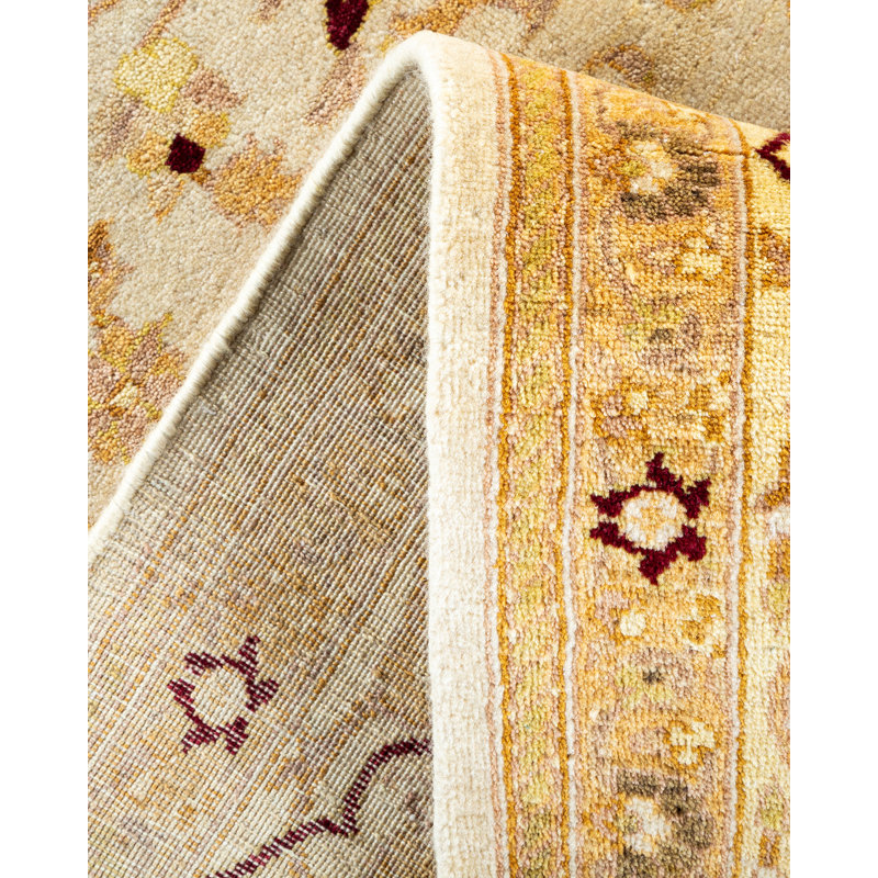 Tyechia One-of-a-Kind 6' 3" X 8' 9" 2000s Wool Area Rug in Ivory