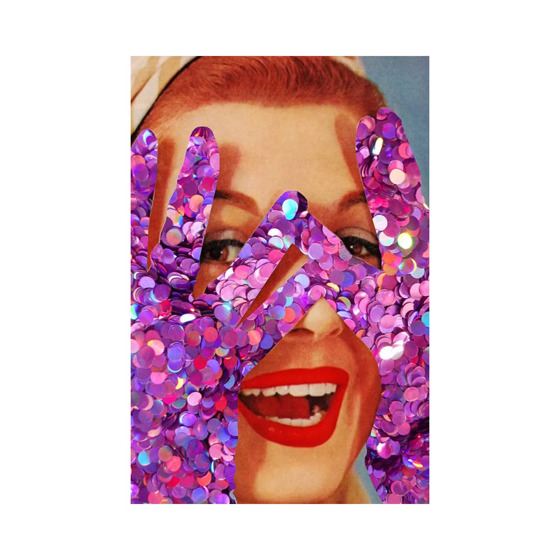 Purple Glitter by Kiki C Landon - Print on Canvas, 66.04cm H x 45.72cm W x 3.81cm D, Wrapped Canvas
