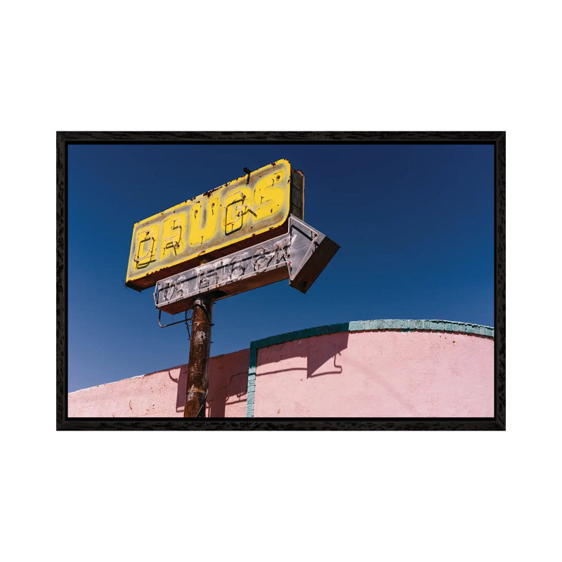 New Mexico Drugs by Bethany Young - Print on Canvas, 45.72cm H x 66.04cm W x 3.81cm D, Black Framed