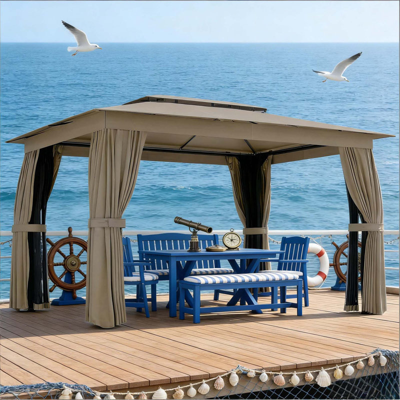 Pavillon de jardin à double niveau, Kaki