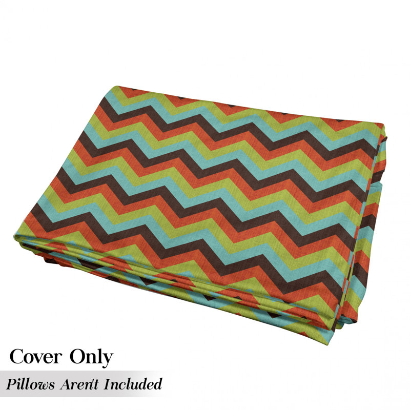 Housse de coussin d'extérieur Zigzag Royal Jagged, H 2 po x l 27 po x P 88 po