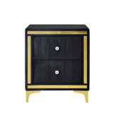 Farney Velvet Nightstand Fully Assembled