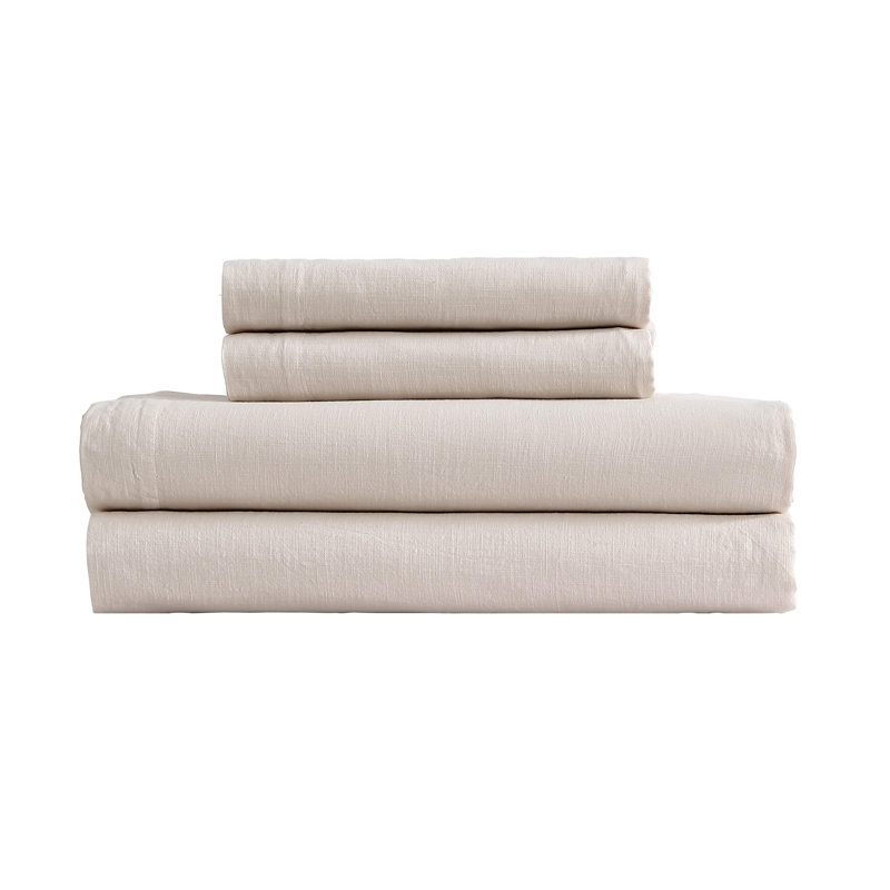 Calvin Klein Soho Cotton Sheet Set, King Sheet Set with 2 Pillowcases, White