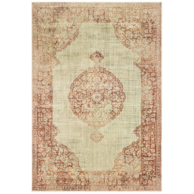 Tapis oriental ivoire / rose Haun