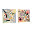 Pastel Art déco III - Ensemble de 2 verres muraux abstraits géométriques en acrylique-699612450