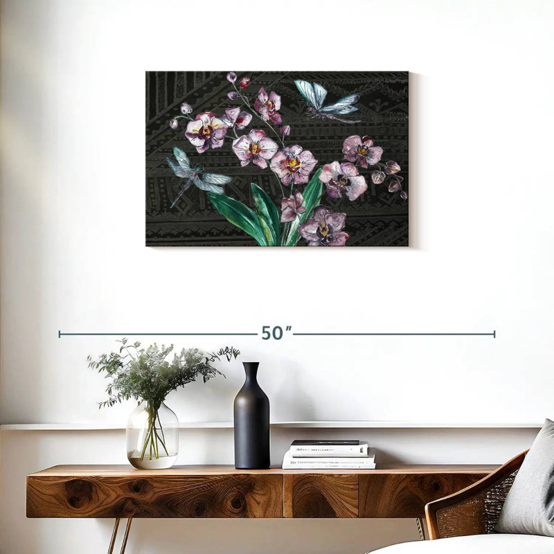 Harnek Boho Orchid Landscape Black